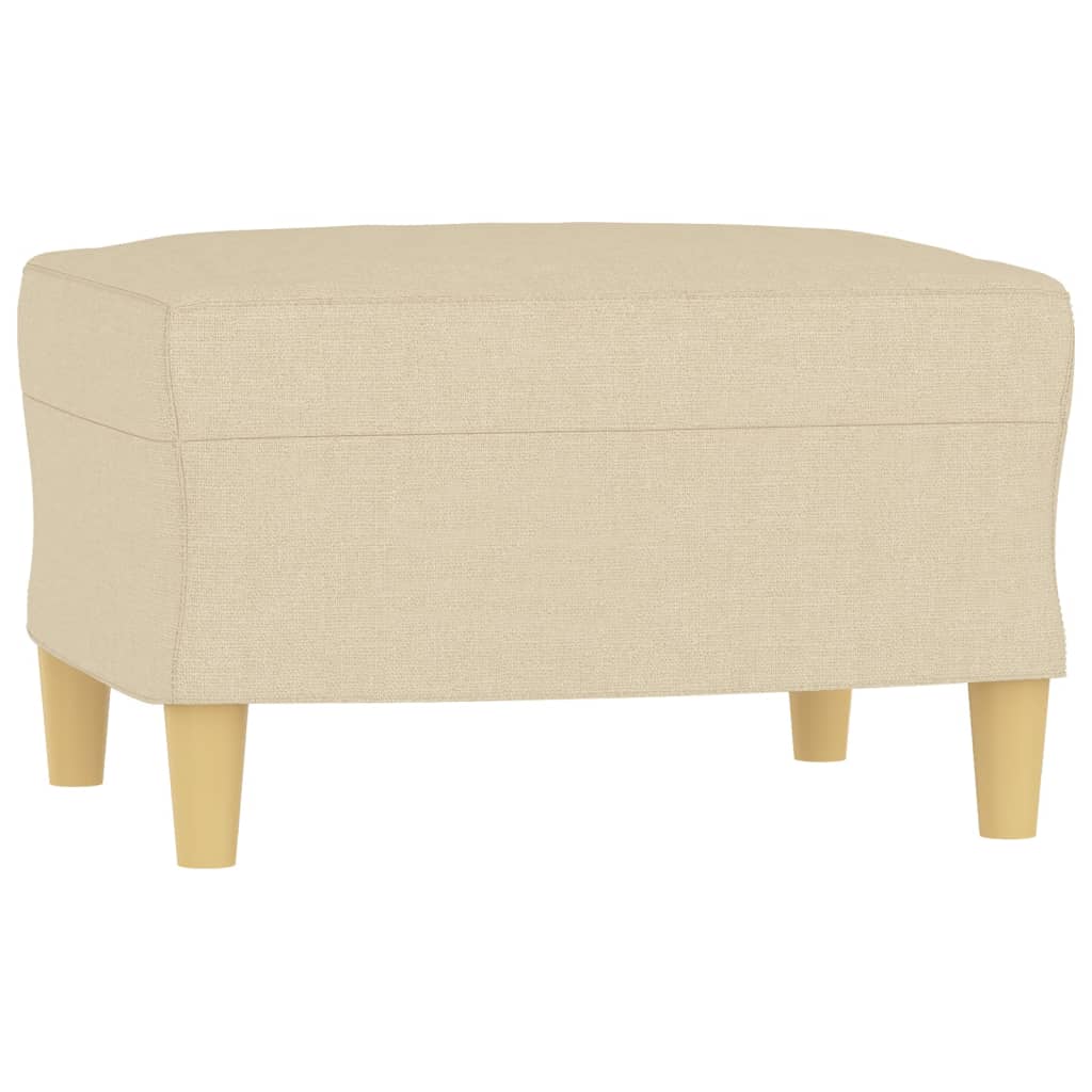 3-dijelni set sofa s jastucima krem od mikrovlakana