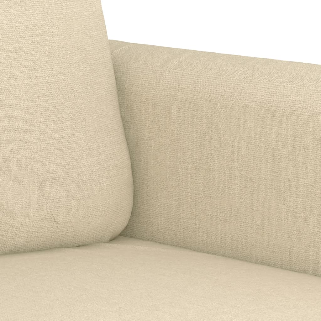 3-dijelni set sofa s jastucima krem od mikrovlakana