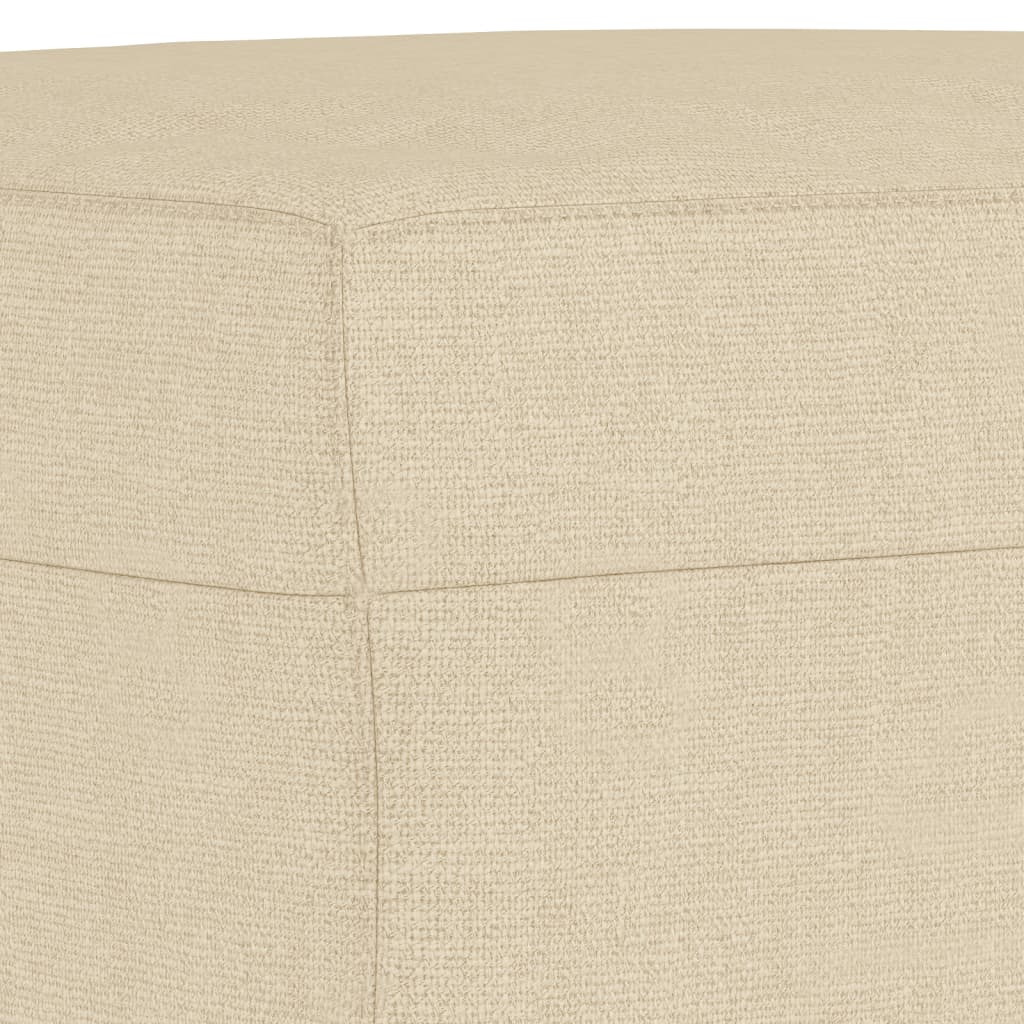 3-dijelni set sofa s jastucima krem od mikrovlakana