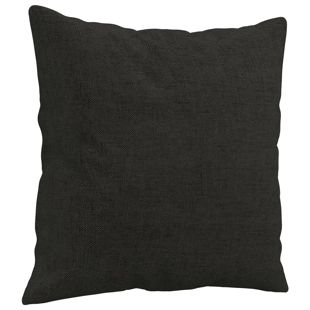 3-dijelni set sofa s jastucima crni od mikrovlakana