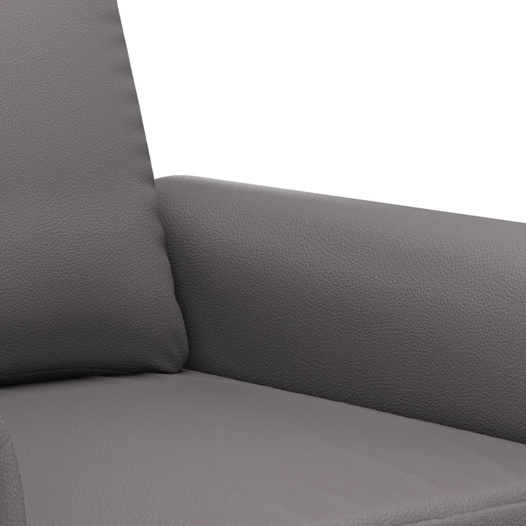 2-dijelni set sofa s jastucima sivi od umjetne kože