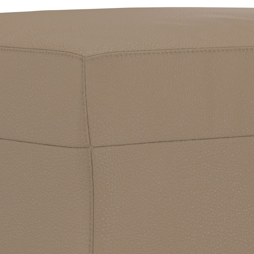 3-dijelni set sofa s jastucima boja cappuccina od umjetne kože