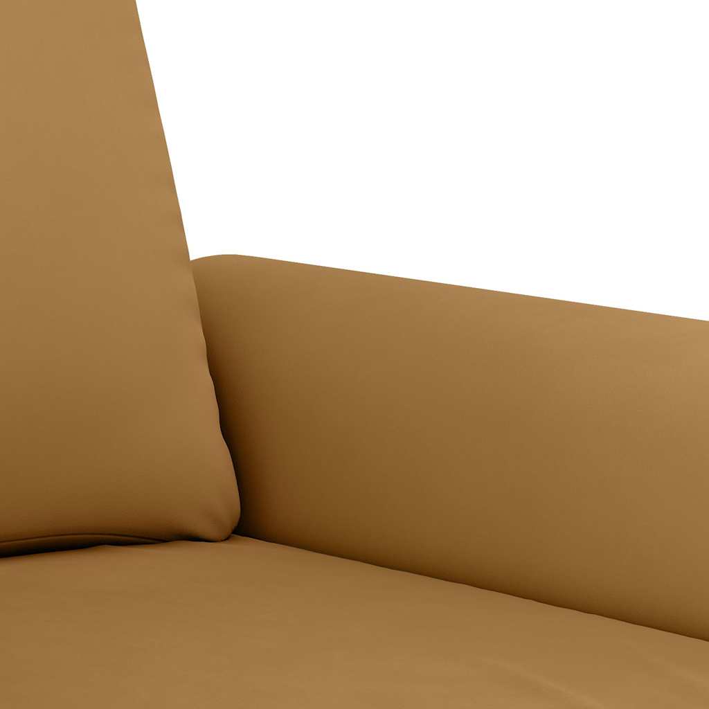 3-dijelni set sofa s jastucima smeđi baršunasti