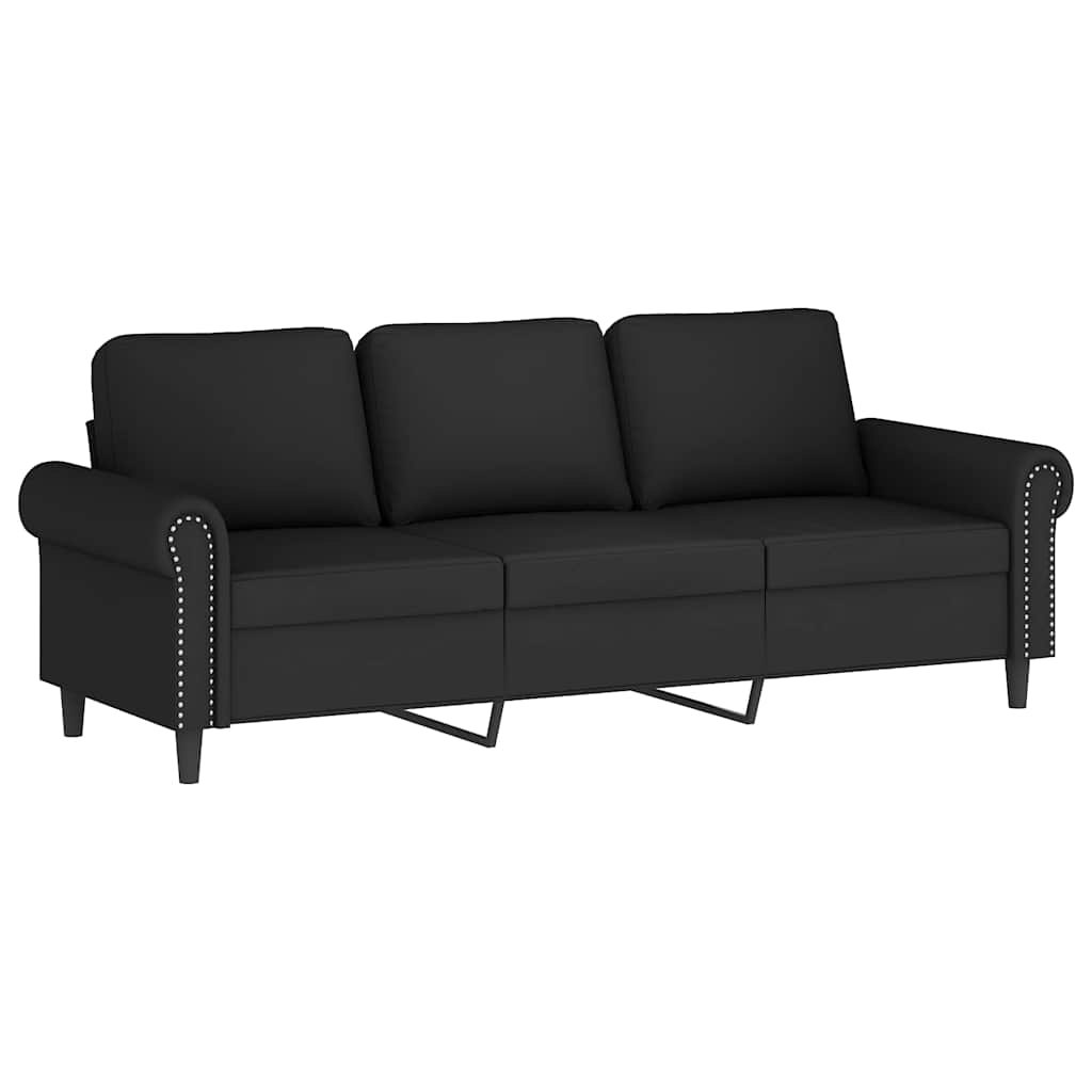 4-dijelni set sofa s jastucima crni baršunasti