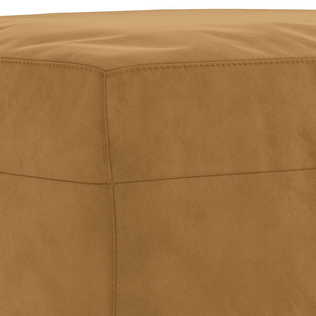 4-dijelni set sofa s jastucima smeđi baršunasti