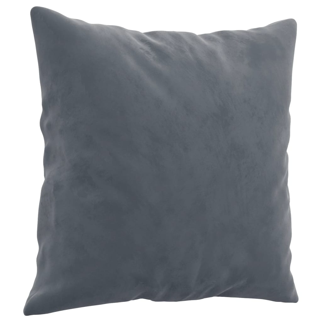 4-dijelni set sofa s jastucima tamnosivi baršunasti
