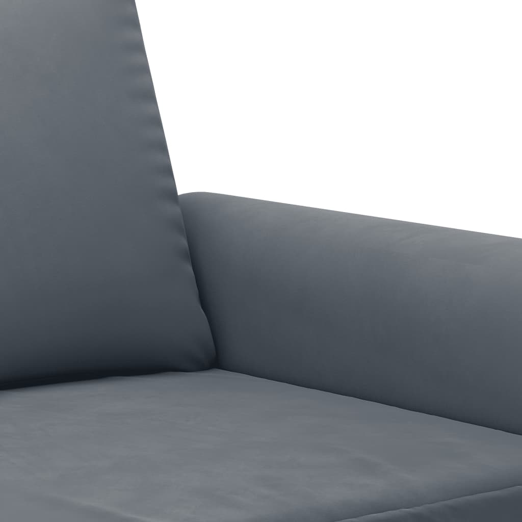 4-dijelni set sofa s jastucima tamnosivi baršunasti
