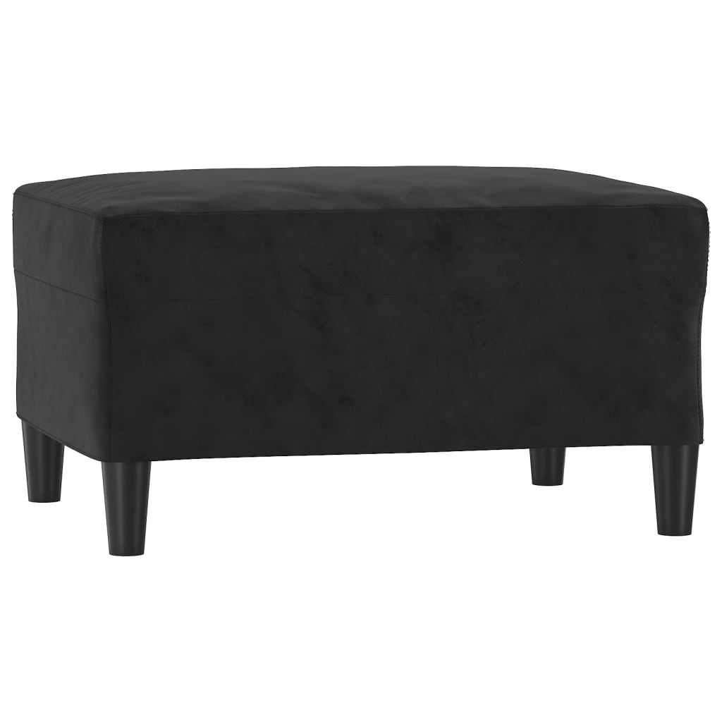 4-dijelni set sofa s jastucima crni baršunasti