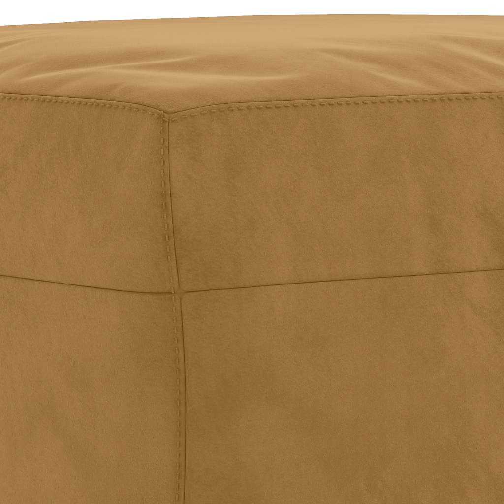 4-dijelni set sofa s jastucima smeđi baršunasti