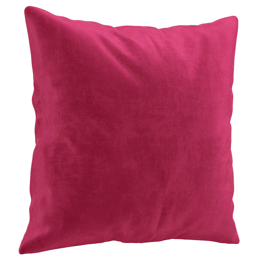 2-dijelni set sofa s jastucima crvena boja vina baršunasti