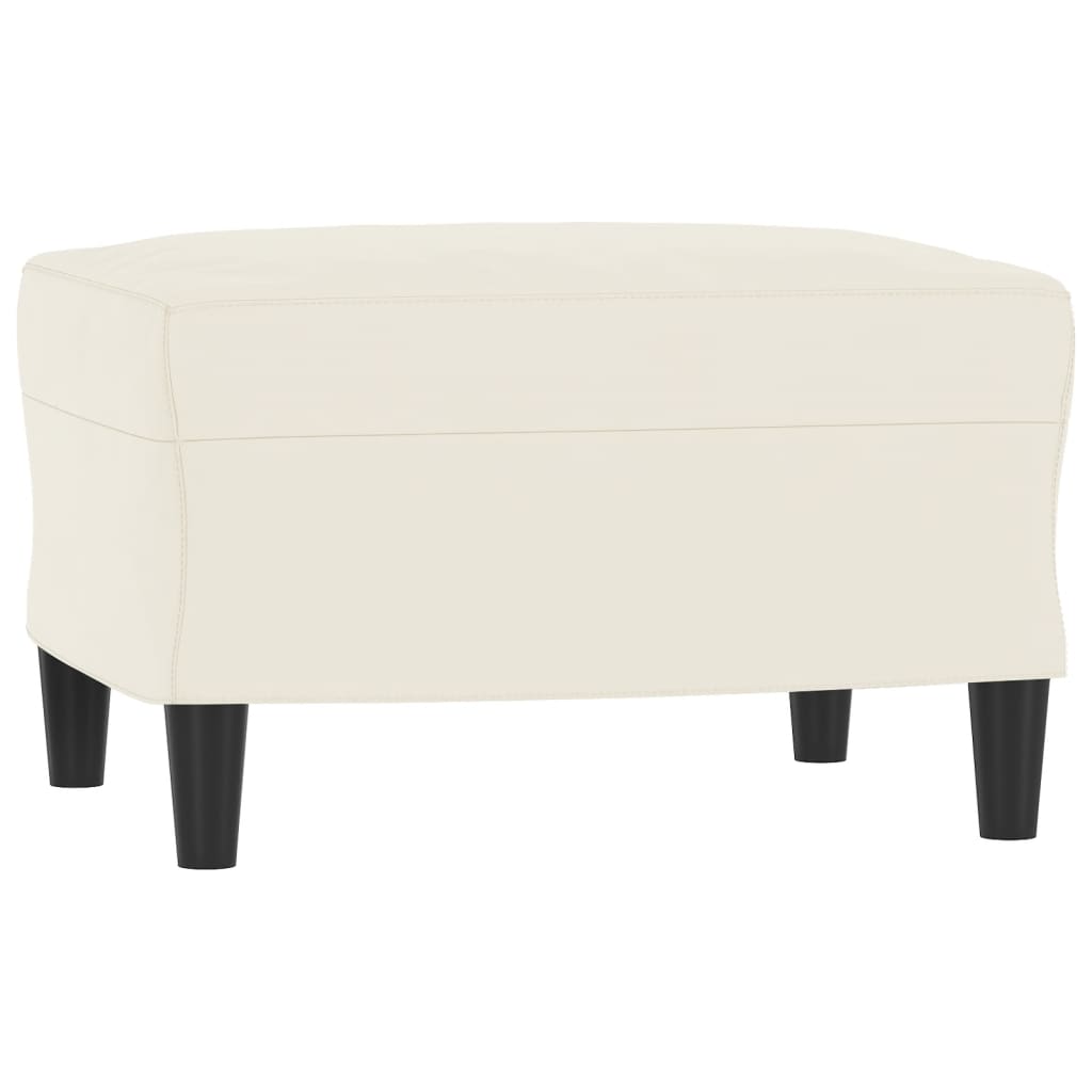 3-dijelni set sofa s jastucima krem baršunasti