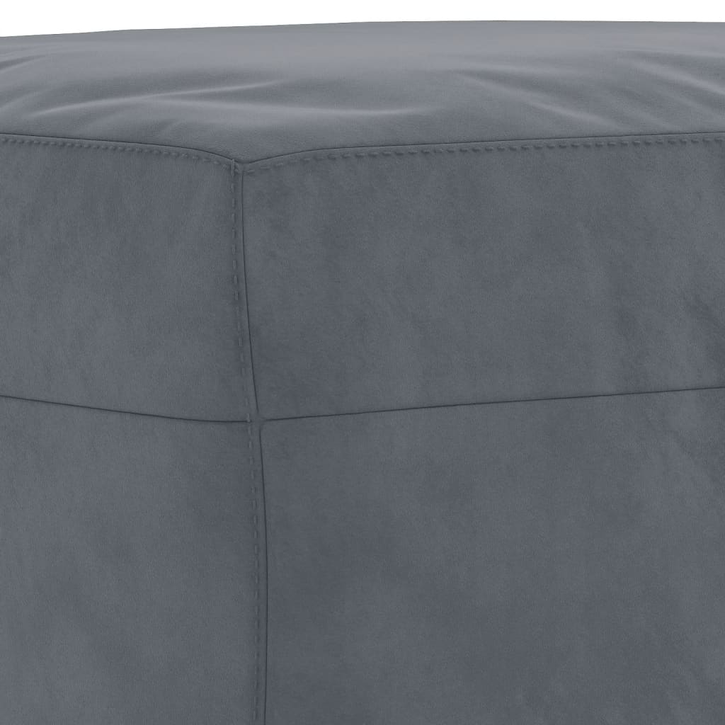 3-dijelni set sofa s jastucima tamnosivi baršunasti