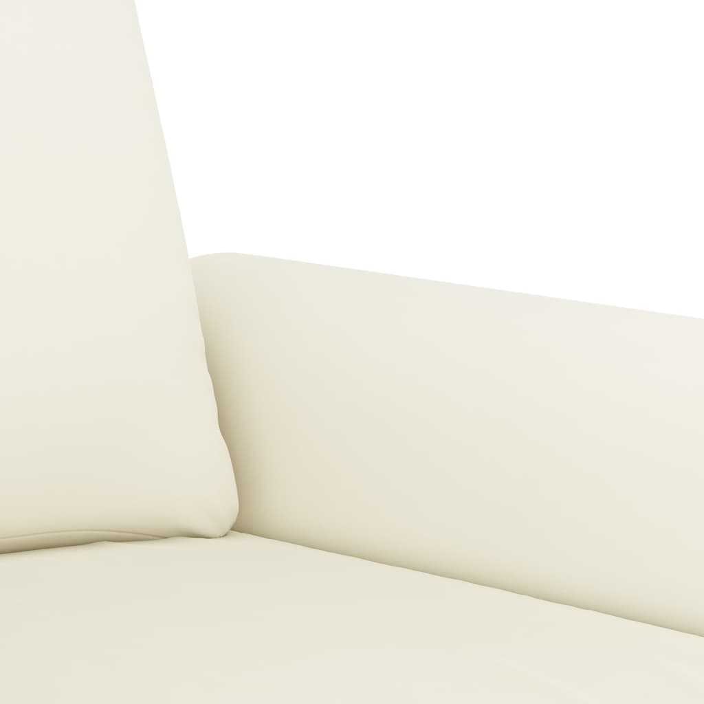 3-dijelni set sofa s jastucima krem baršunasti