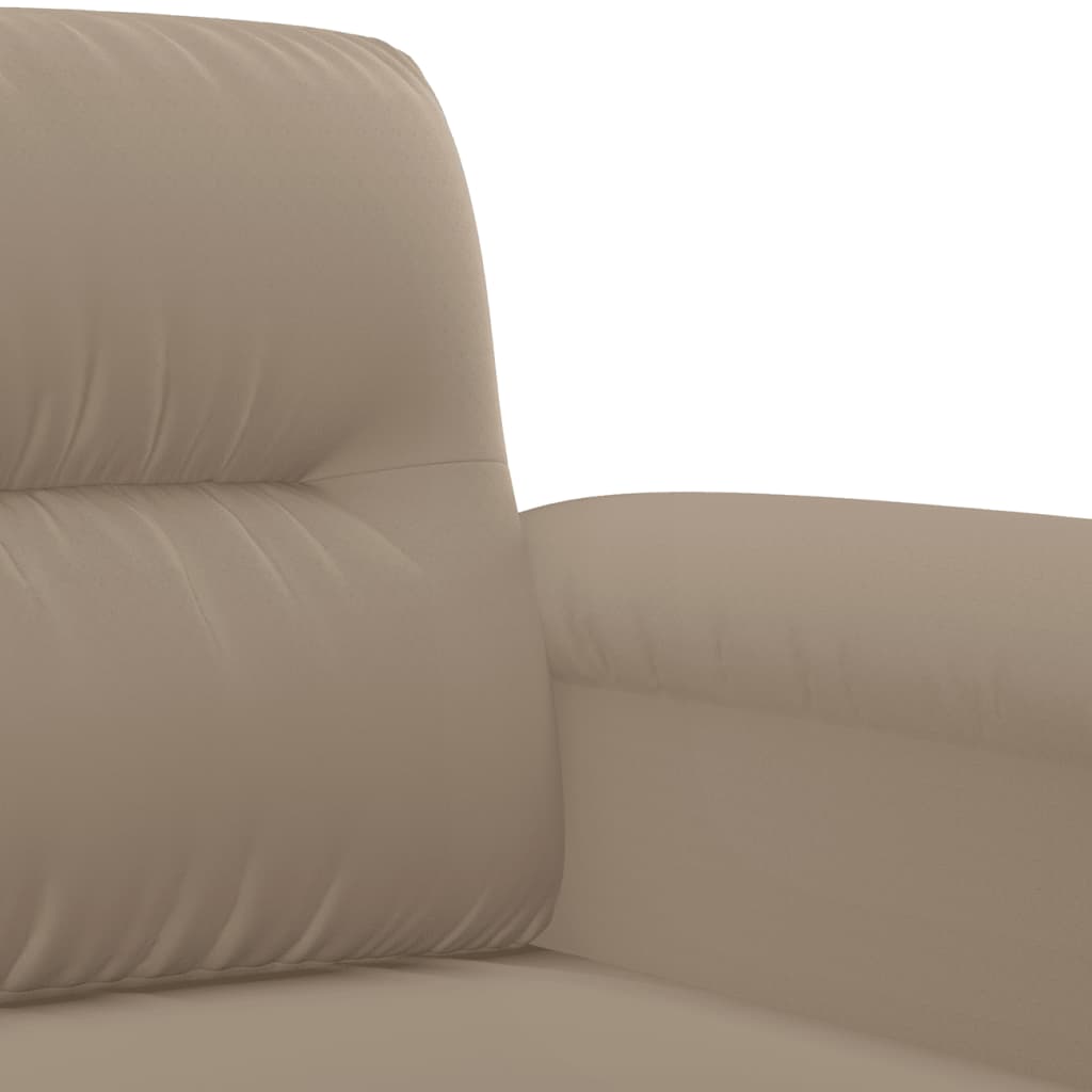 4-dijelni set sofa s jastucima, taupe mikrofibra tkanina