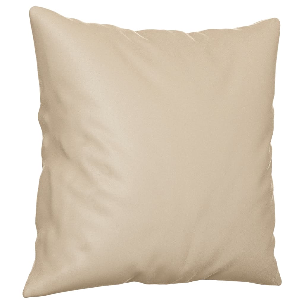 3-dijelni set sofa s jastucima krem od mikrovlakana