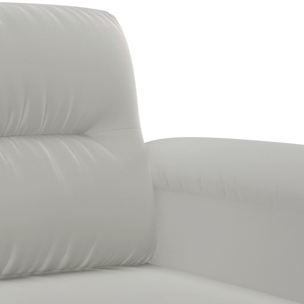 2-dijelni set sofa s jastucima svjetlosivi od mikrovlakana