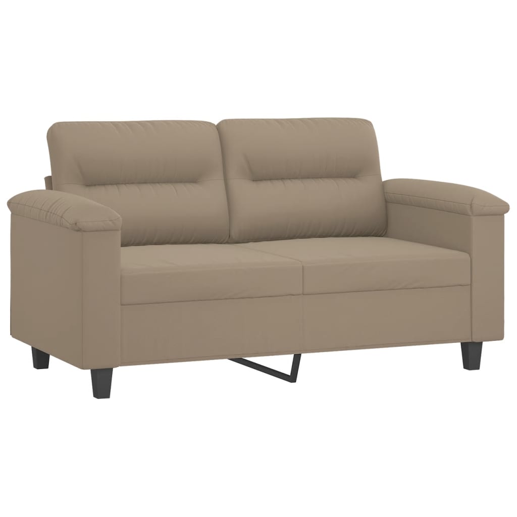 3-dijelni set sofa s jastucima smeđesivi od mikrovlakana
