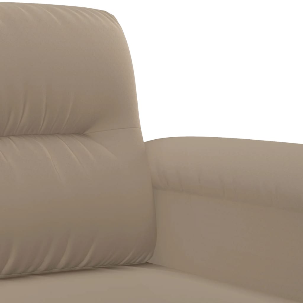 3-dijelni set sofa s jastucima smeđesivi od mikrovlakana