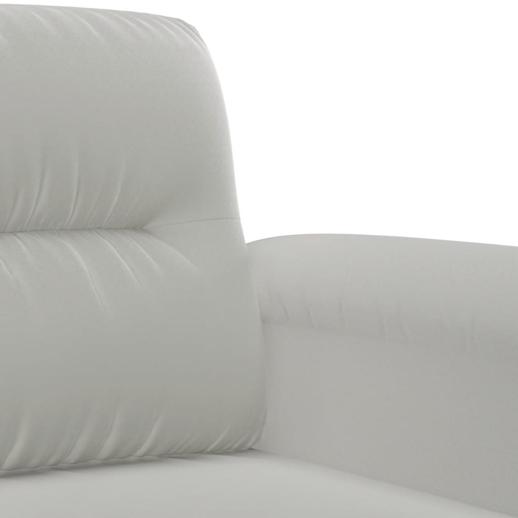 2-dijelni set sofa s jastucima svjetlosivi od mikrovlakana
