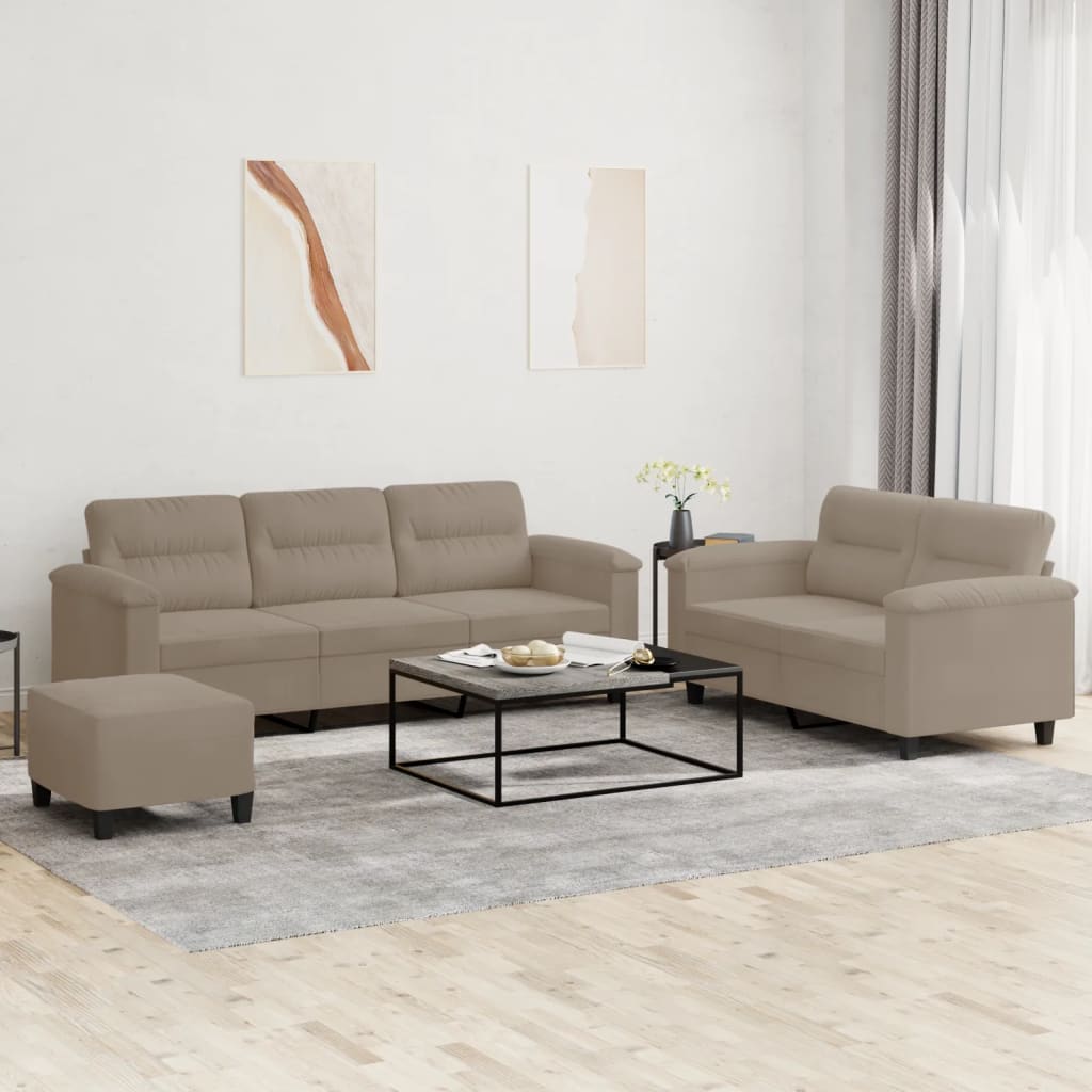 2-dijelni set sofa s jastucima od mikrovlakana