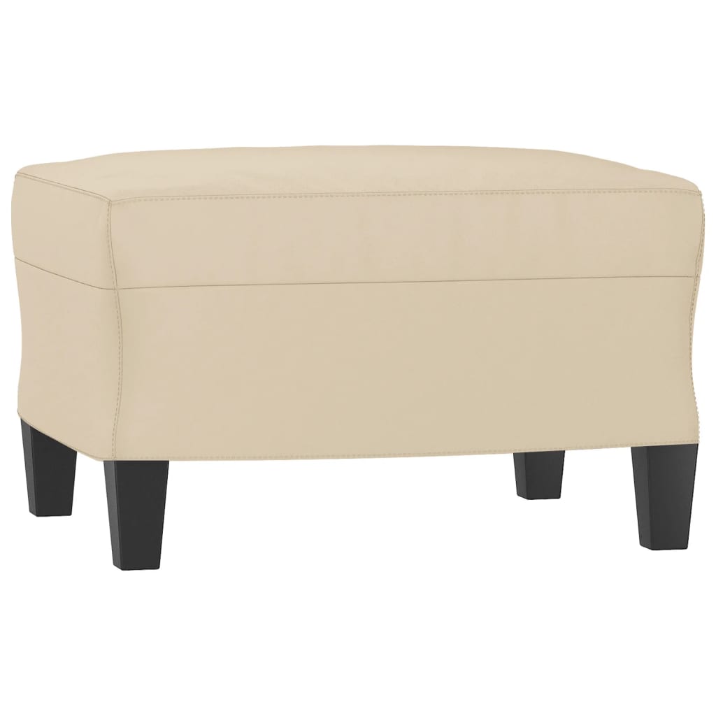 3-dijelni set sofa s jastucima krem od mikrovlakana