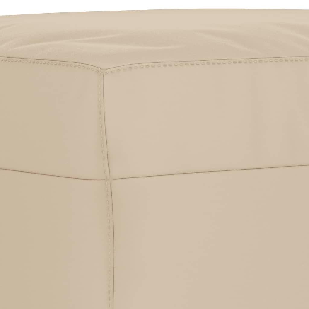 3-dijelni set sofa s jastucima krem od mikrovlakana
