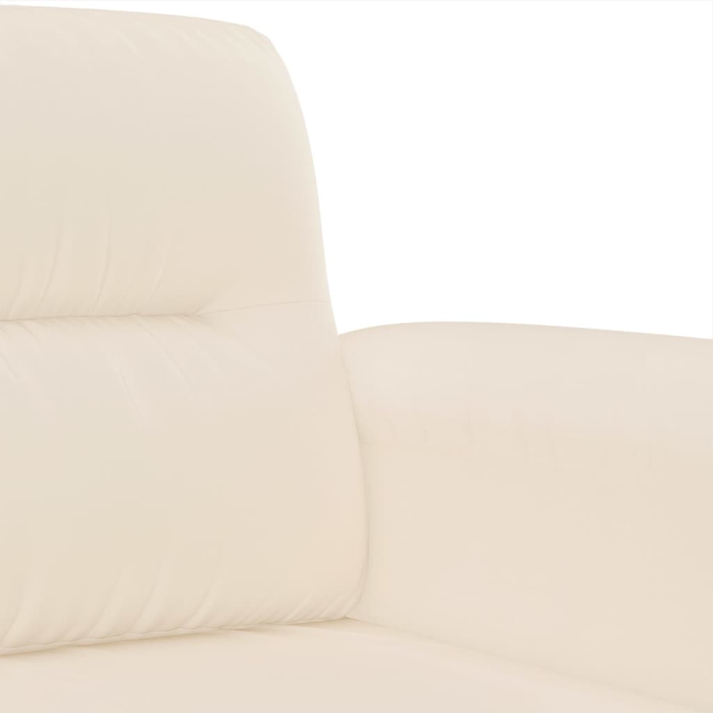 3-dijelni set sofa s jastucima bež tkanina od mikrovlakana