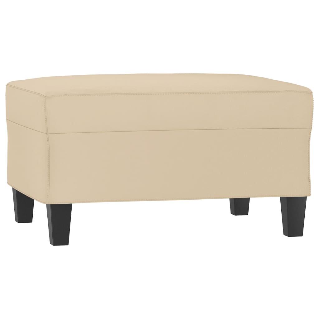3-dijelni set sofa s jastucima krem od mikrovlakana