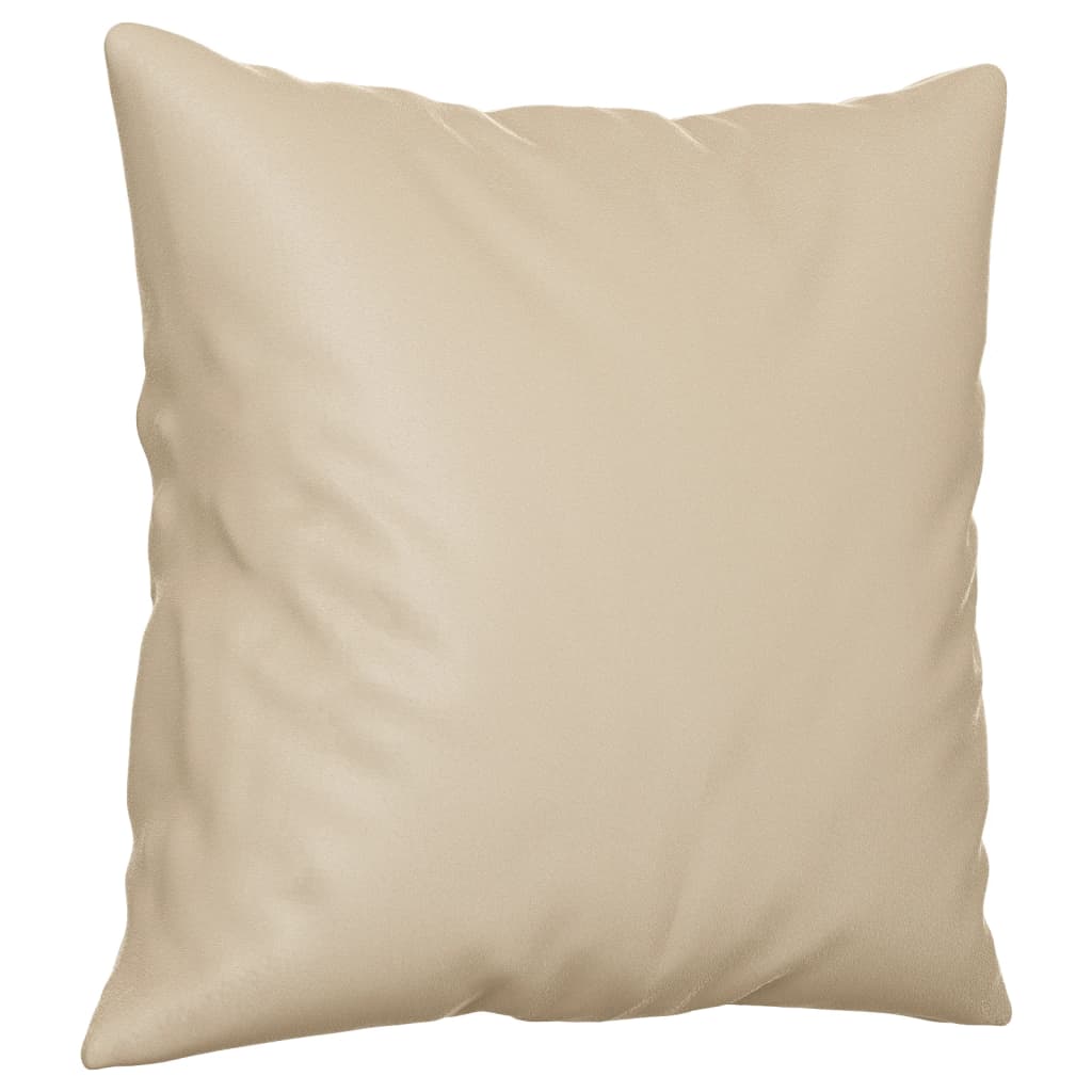 3-dijelni set sofa s jastucima krem od mikrovlakana