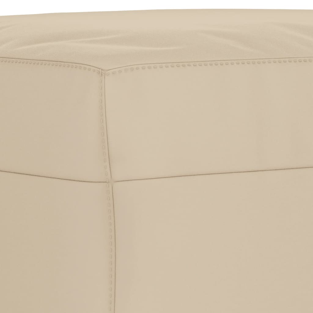 3-dijelni set sofa s jastucima krem od mikrovlakana