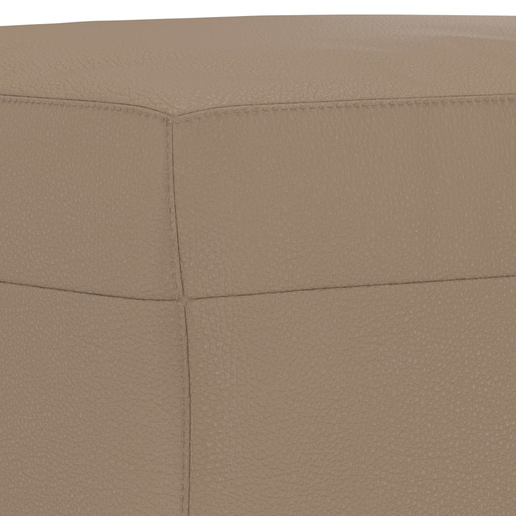3-dijelni set sofa s jastucima boja cappuccina od umjetne kože