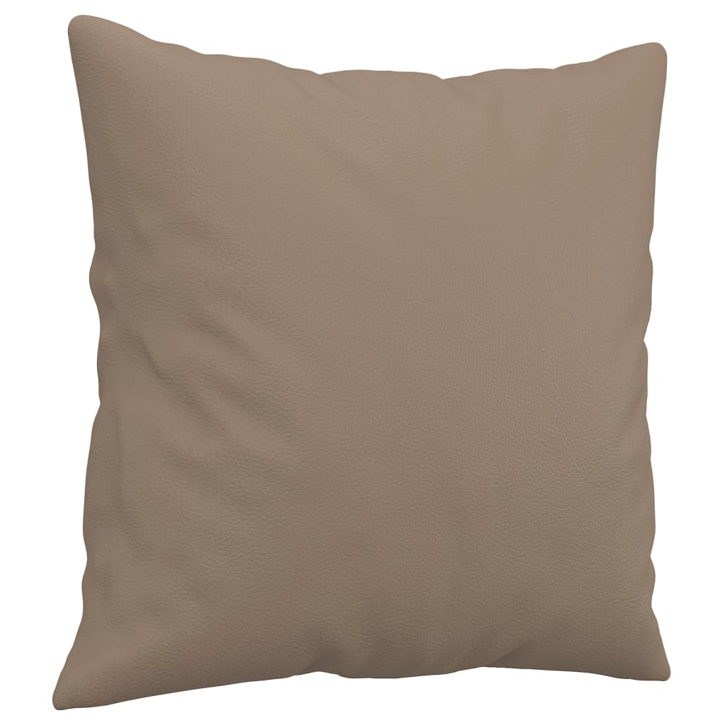2-dijelni set sofa s jastucima boja cappuccina od umjetne kože