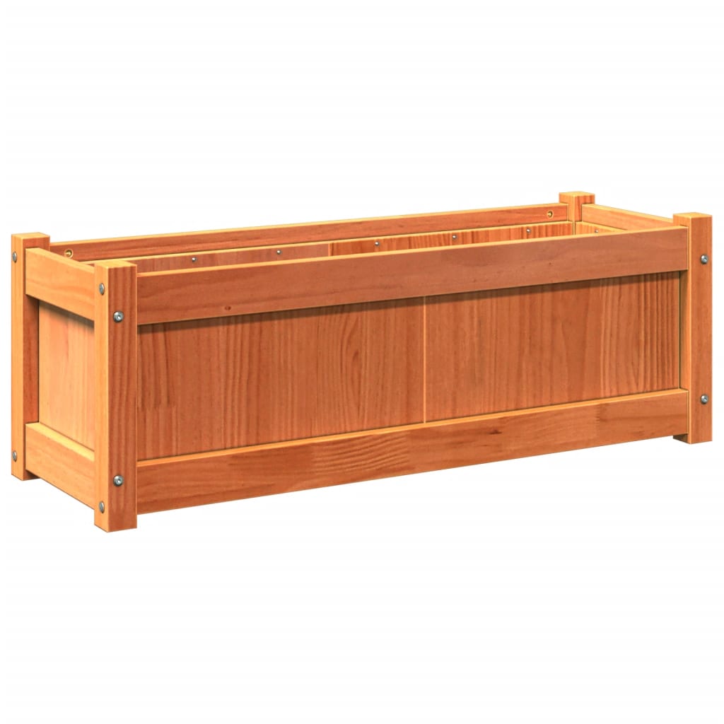 Vrtna sadilica voštano smeđe boje 90 x 31 x 31 cm od borovine