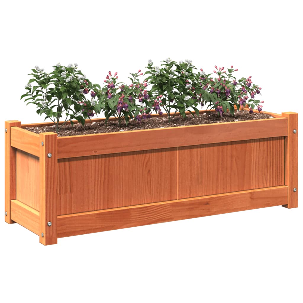 Vrtna sadilica voštano smeđe boje 90 x 31 x 31 cm od borovine