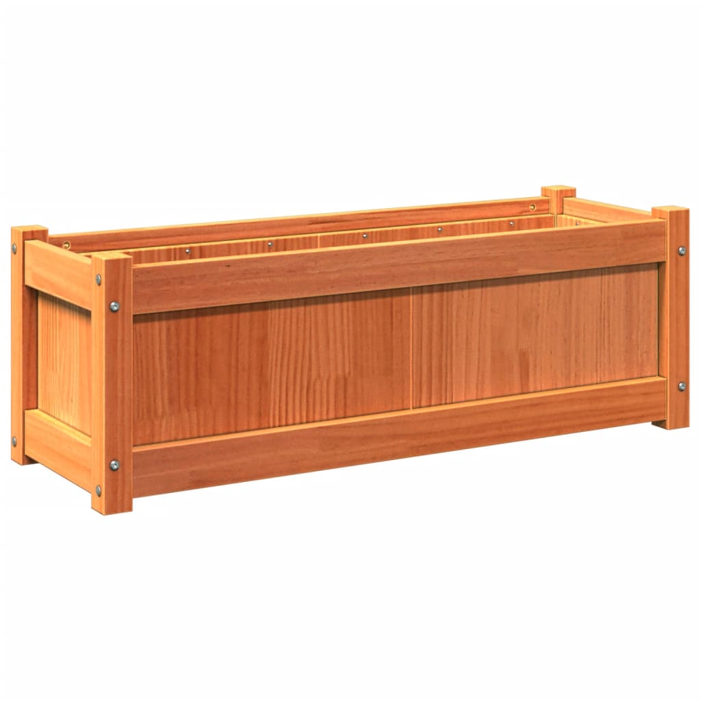 Vrtna sadilica voštano smeđe boje 90 x 31 x 31 cm od borovine