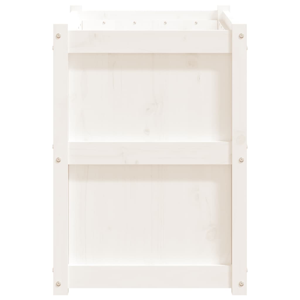 Vrtna sadilica bijela 90 x 50 x 70 cm od masivne borovine