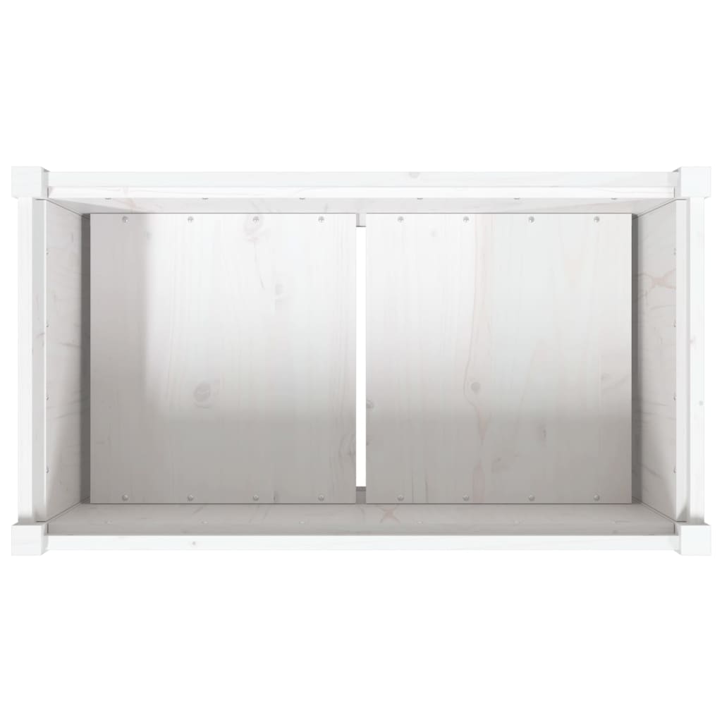 Vrtna sadilica bijela 90 x 50 x 70 cm od masivne borovine