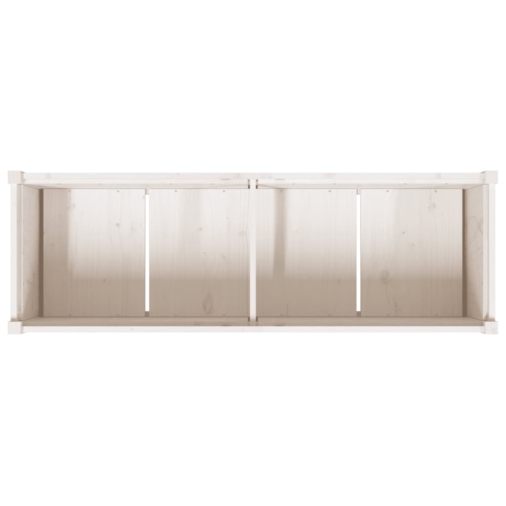 Vrtna sadilica bijela 150 x 50 x 70 cm od masivne borovine
