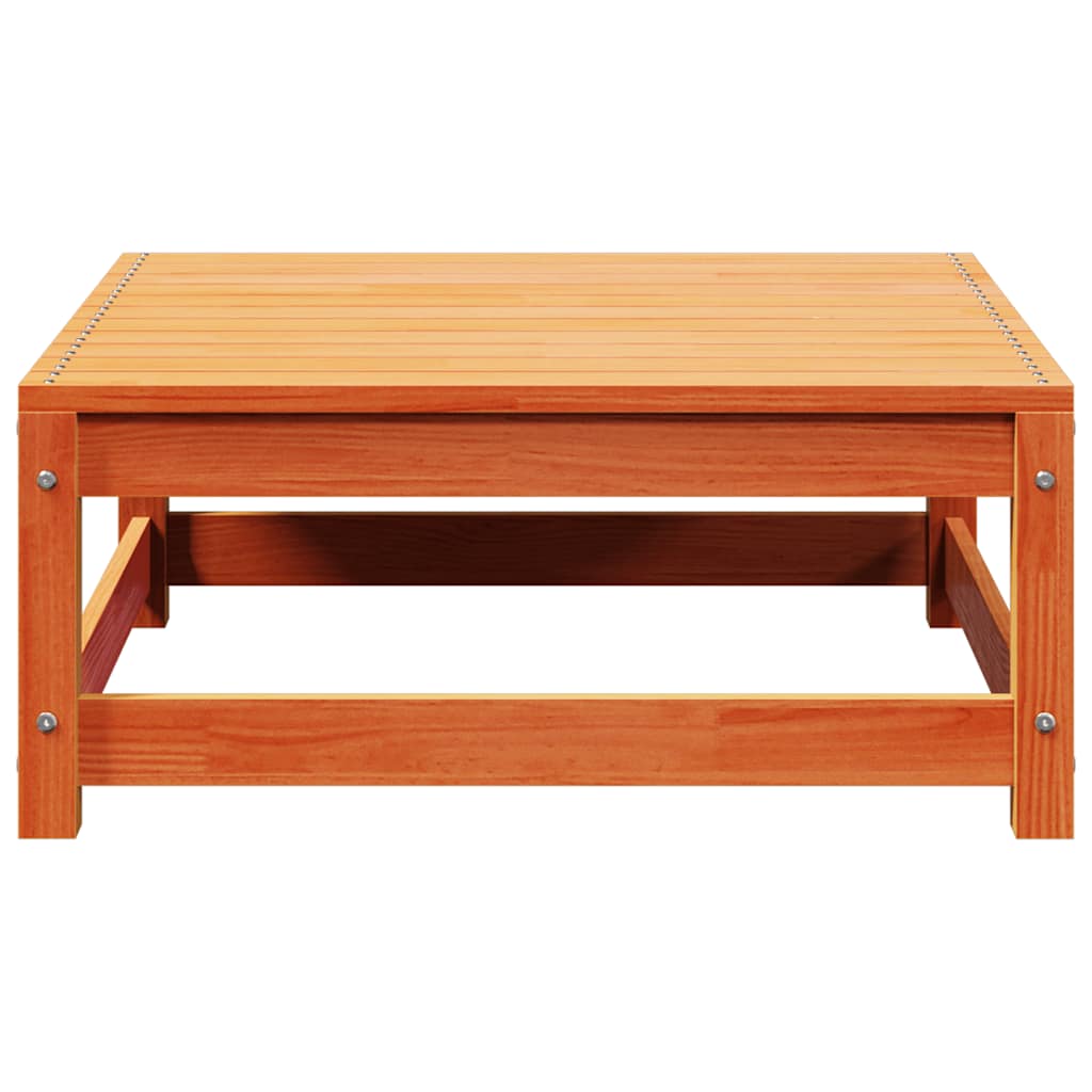 Vrtni tabure voštano smeđi 70 x 70 x 30 cm od masivne borovine