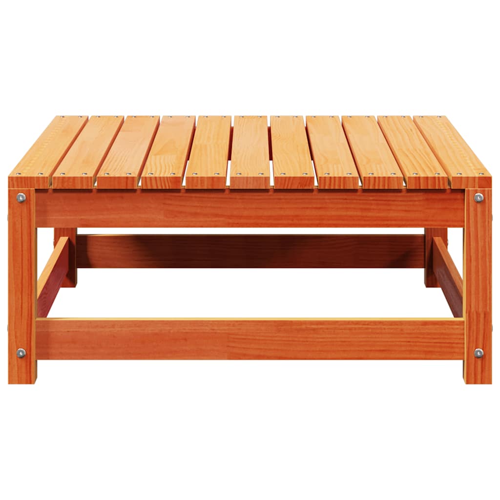 Vrtni tabure voštano smeđi 70 x 70 x 30 cm od masivne borovine