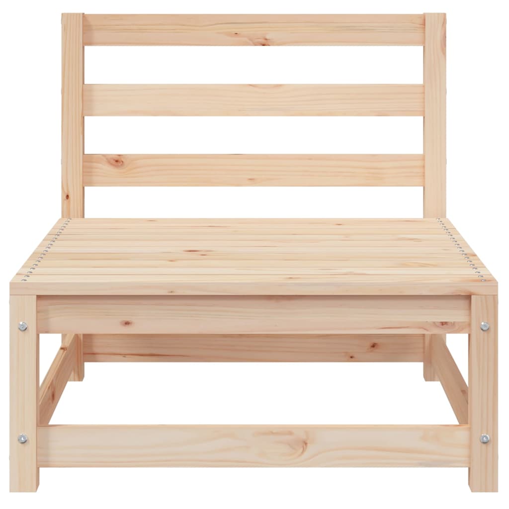 Vrtna sofa bez naslona za ruke s tabureom od masivne borovine