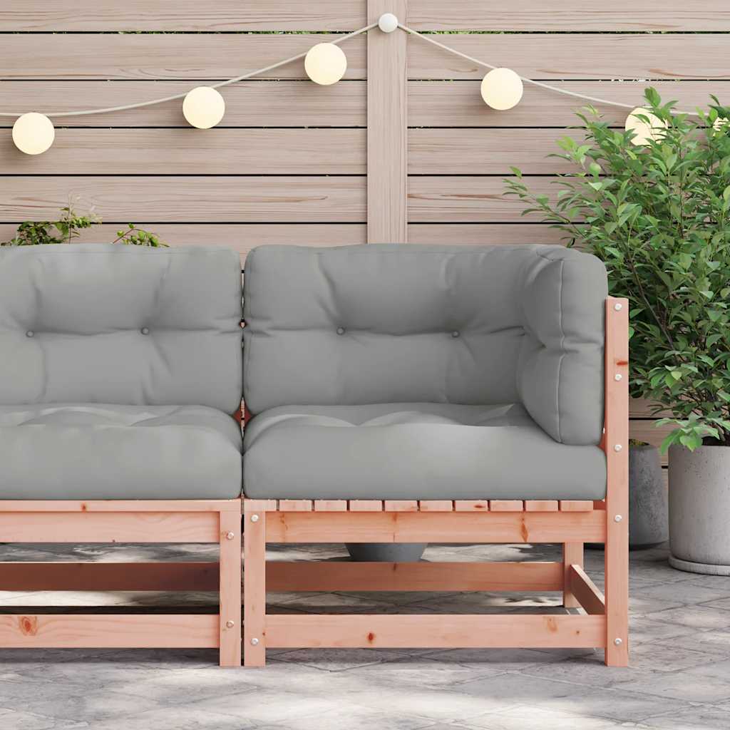 Kutna vrtna sofa s jastucima od masivnog drva duglazije Smeđa