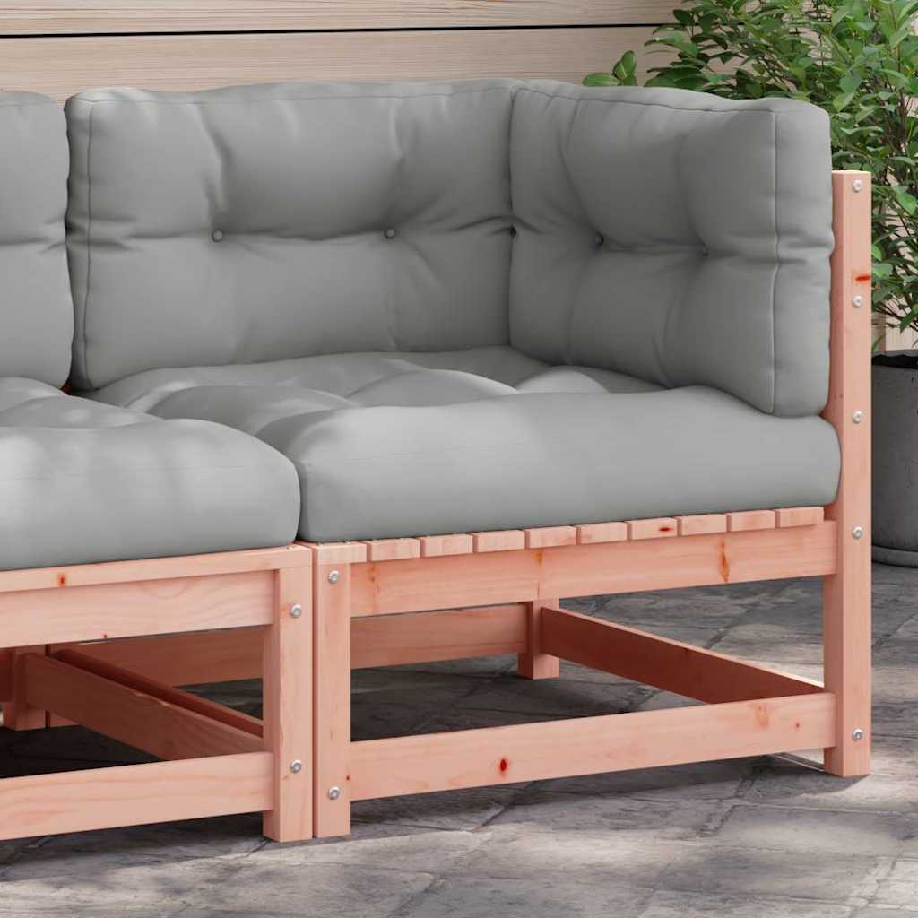 Kutna vrtna sofa s jastucima od masivnog drva duglazije Smeđa