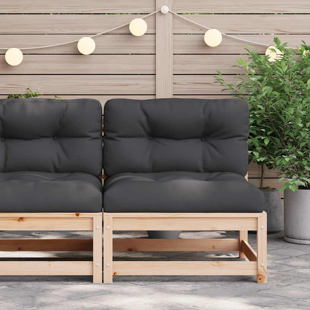 Vrtna sofa bez naslona za ruke s jastucima masivna borovina