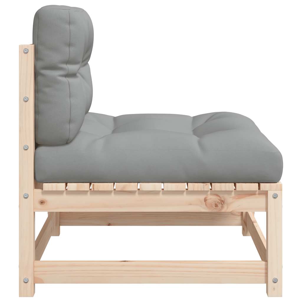 Vrtna sofa bez naslona za ruke s jastucima masivna borovina