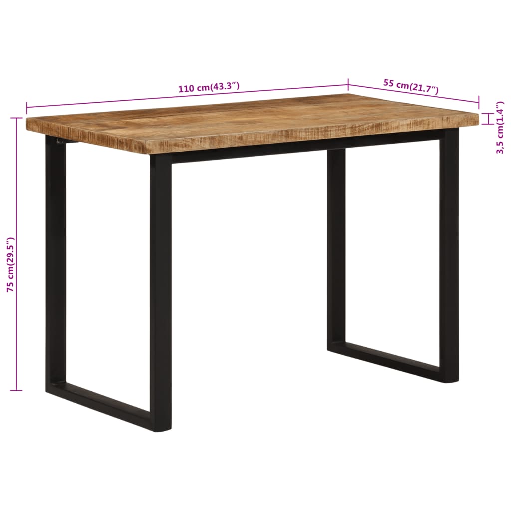 Blagovaonski stol 110 x 55 x 75 cm od masivnog drva manga