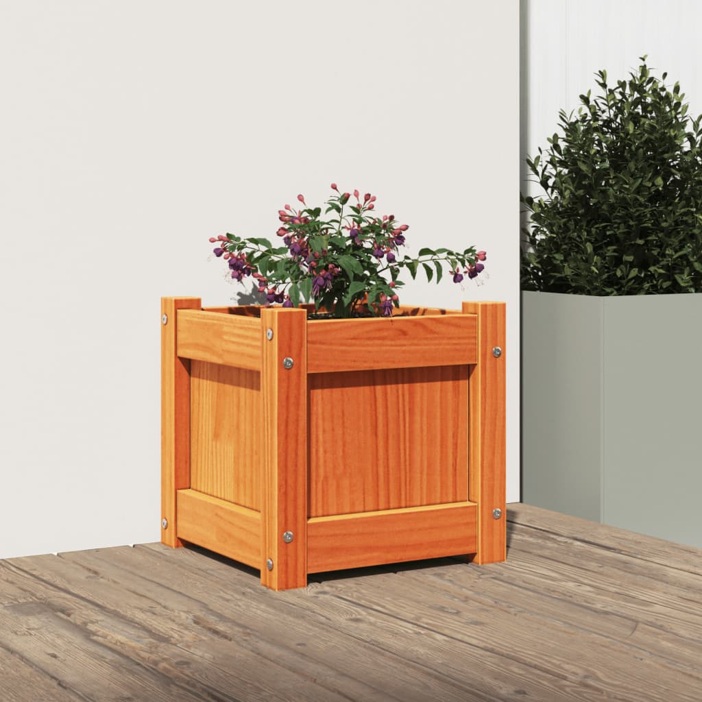 Vrtna sadilica voštano smeđe boje 31x31x31 cm od borovine