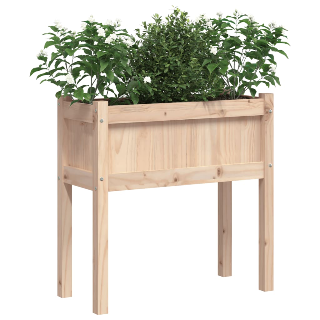 Vrtna sadilica s nogama 70 x 31 x 70 cm od masivne borovine