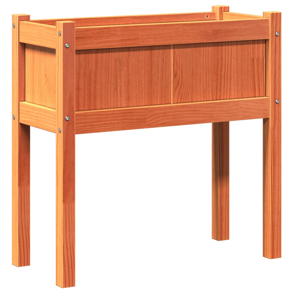 Vrtna sadilica s nogama voštano smeđa 70x31x70 cm od borovine
