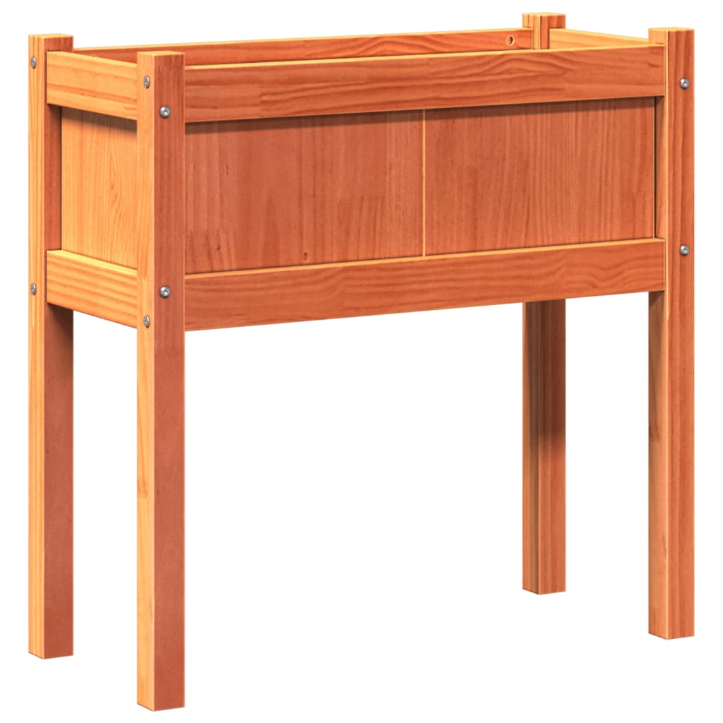 Vrtna sadilica s nogama voštano smeđa 70x31x70 cm od borovine